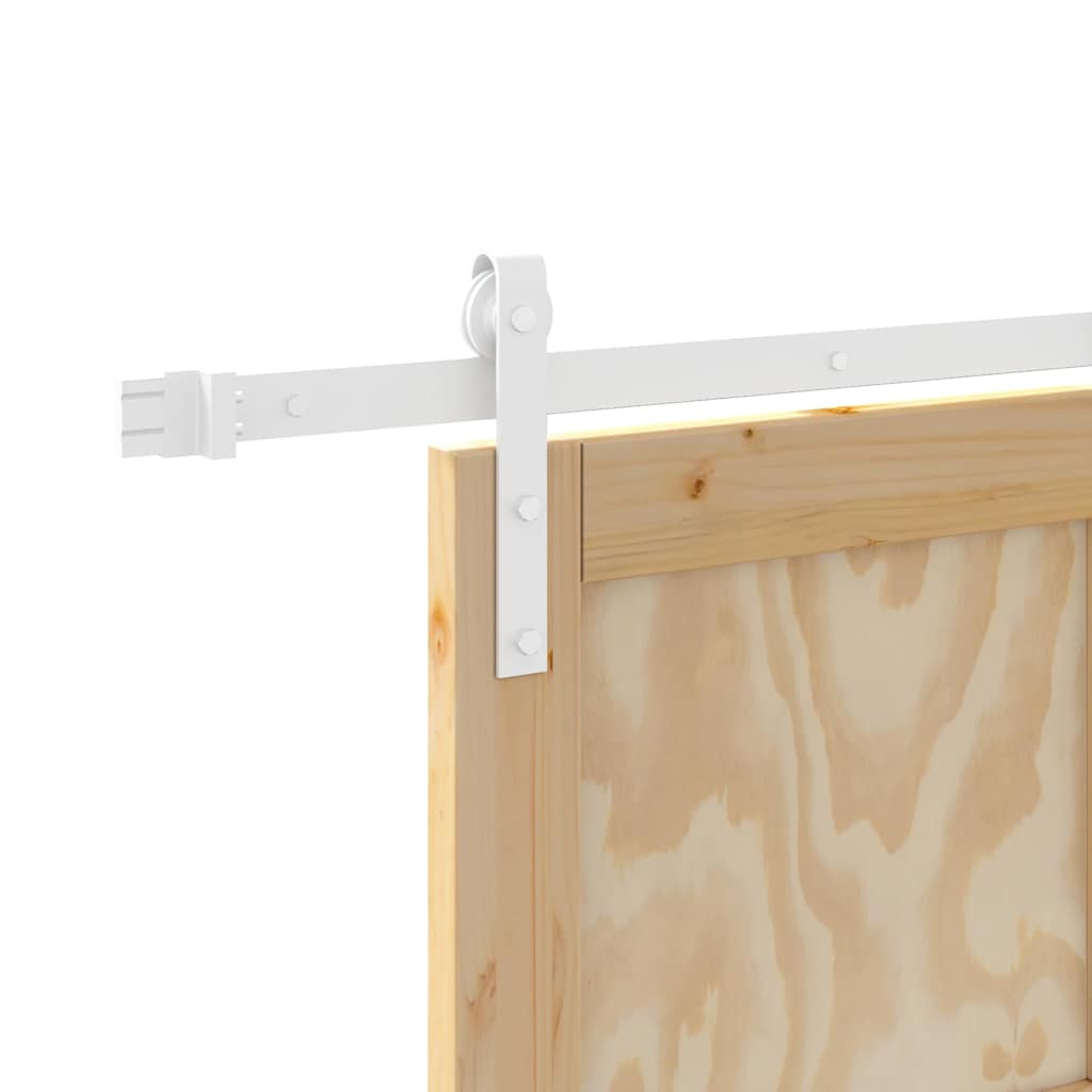 vidaXL Συρόμενη Πόρτα Φυσικό και λευκό 83 x 211 εκ.