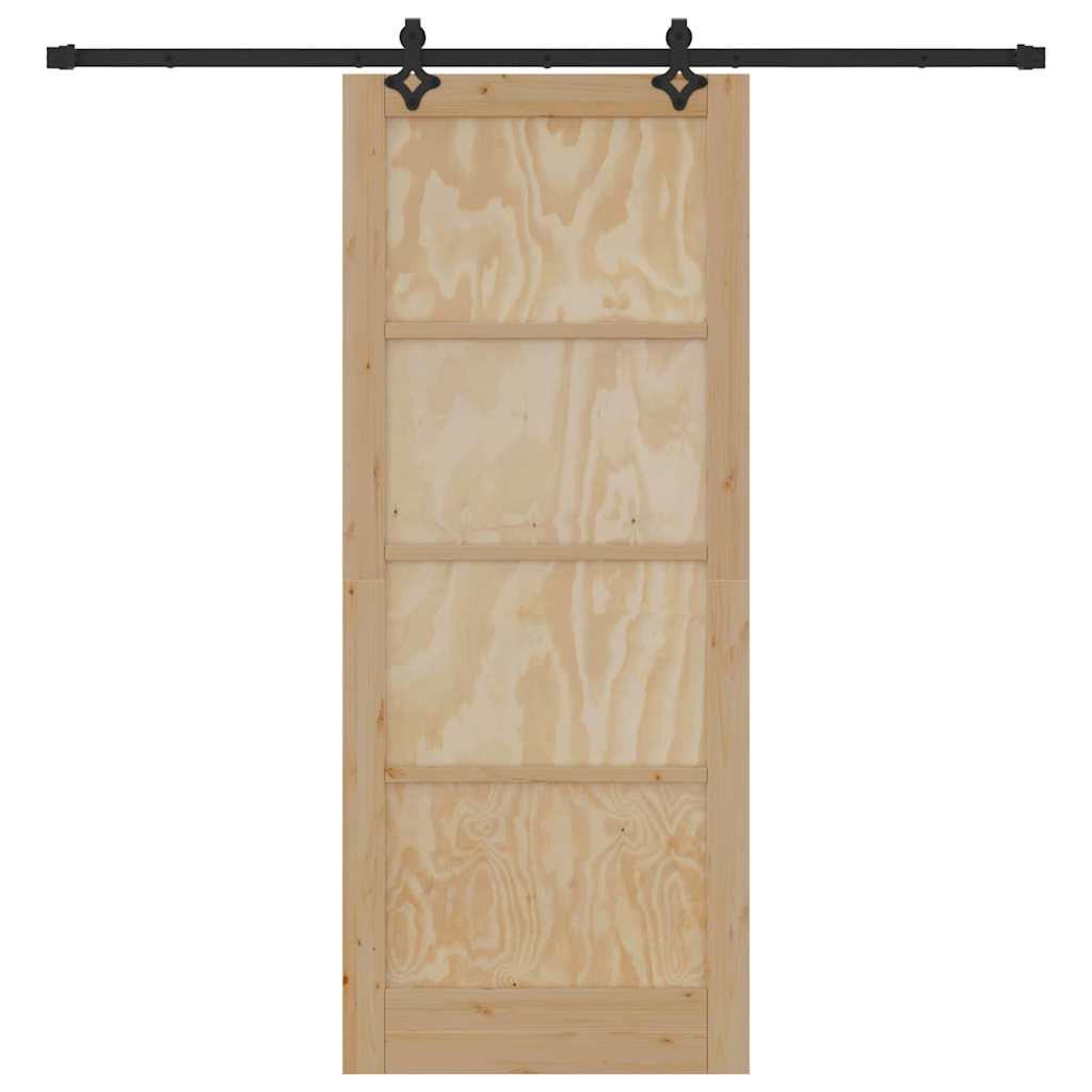 Συρόμενη Πόρτα vidaXL με σετ αξεσουάρ 'ORKDAL'Solid Wood Pine