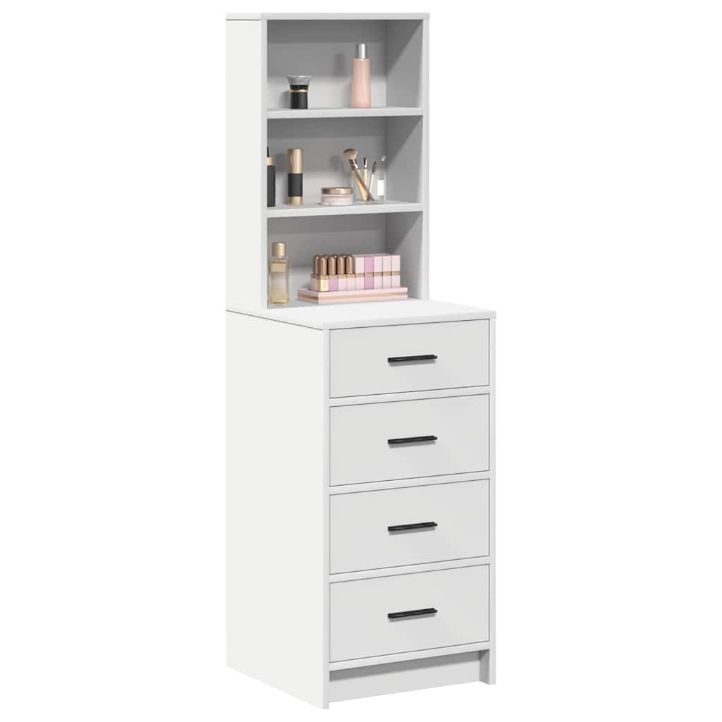 vidaXL Highboard με συρτάρι Λευκό 40 x 41 x 135 εκ. Επεξεργασμένο ξύλο