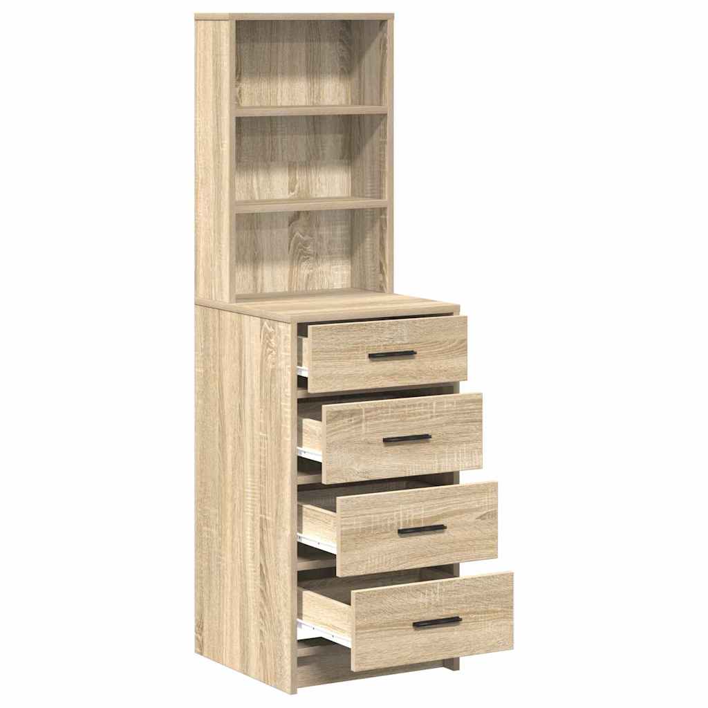 vidaXL Highboard Sonoma Δρυς 40 x 41 x 135 εκ. Επεξεργασμένο ξύλο