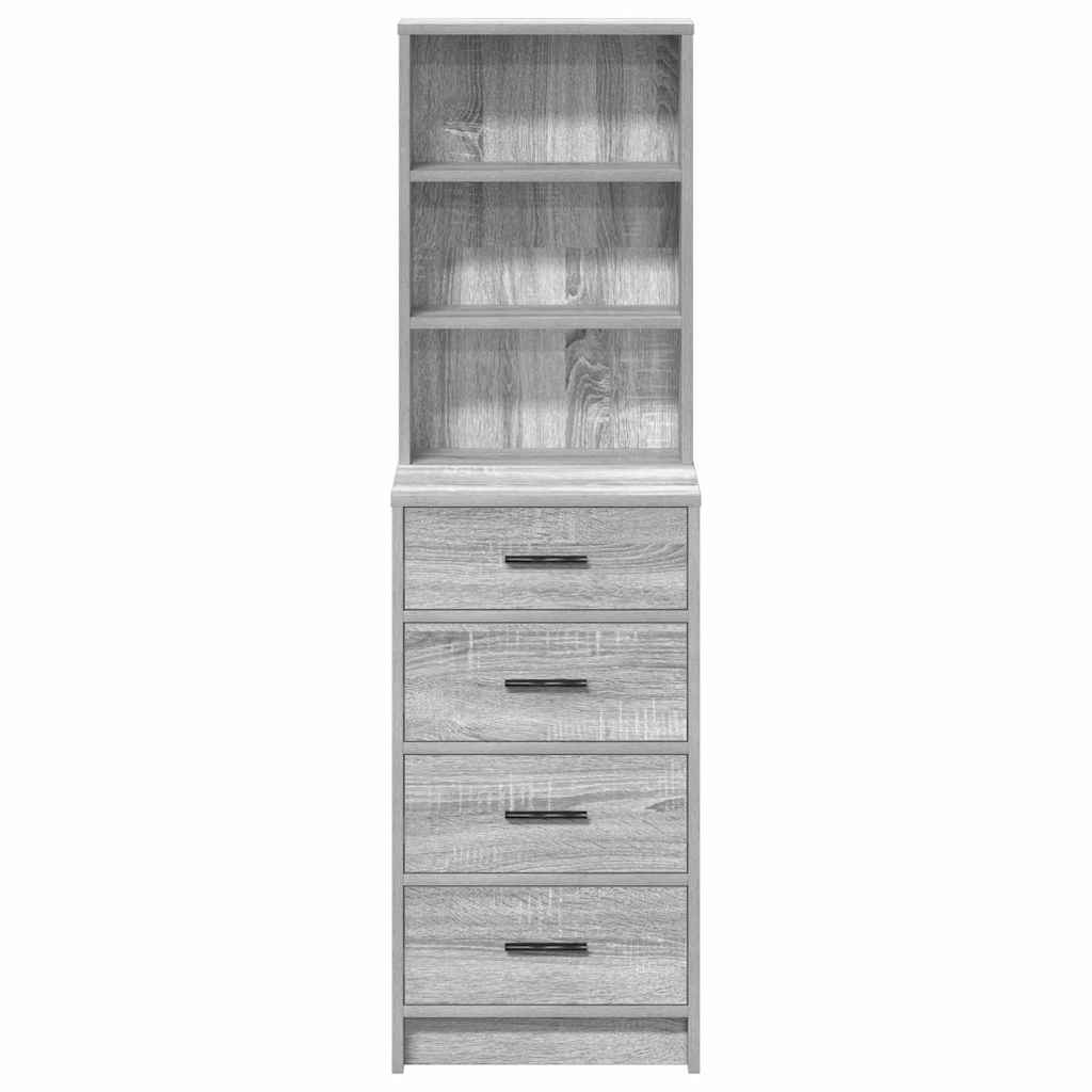 vidaXL Highboard Γκρι sonoma 40 x 41 x 135 εκ. Επεξεργασμένο ξύλο