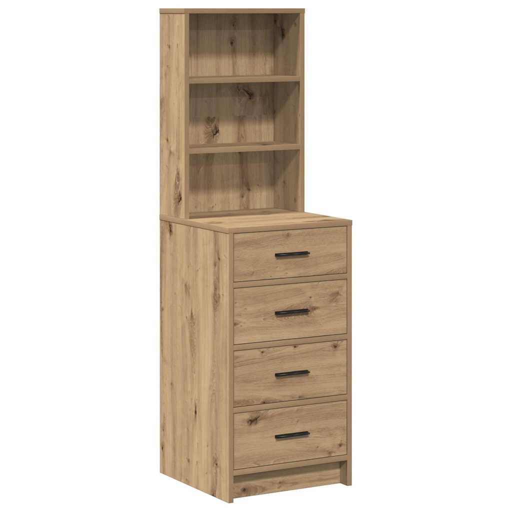 vidaXL Highboard artisan δρυς 40 x 41 x 135 εκ. Επεξεργασμένο ξύλο