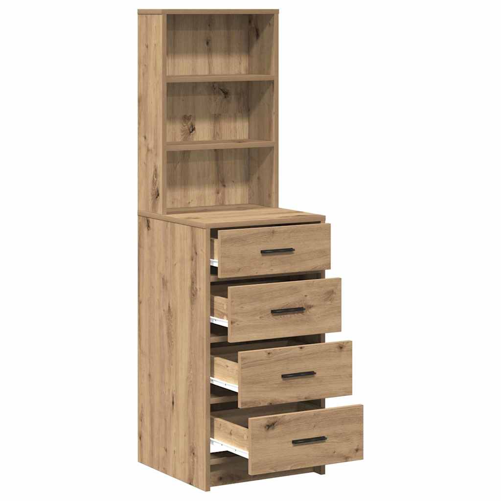 vidaXL Highboard artisan δρυς 40 x 41 x 135 εκ. Επεξεργασμένο ξύλο