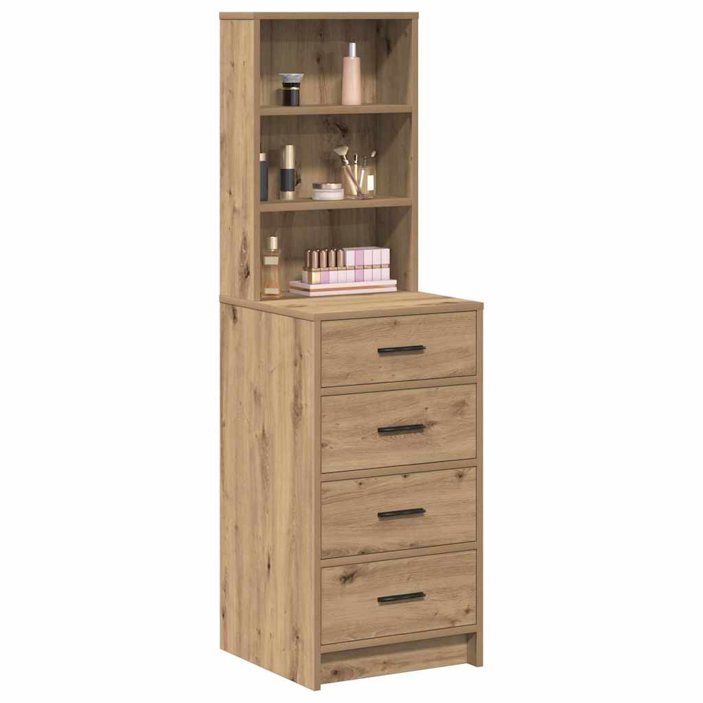 vidaXL Highboard artisan δρυς 40 x 41 x 135 εκ. Επεξεργασμένο ξύλο