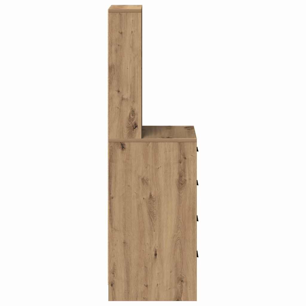 vidaXL Highboard artisan δρυς 40 x 41 x 135 εκ. Επεξεργασμένο ξύλο