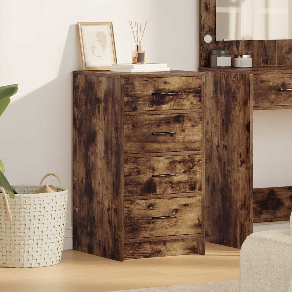 vidaXL Πλαϊνό γραφείο Καπνιστή δρυς 40 x 41 x 75 εκ Επεξεργασμένο ξύλο
