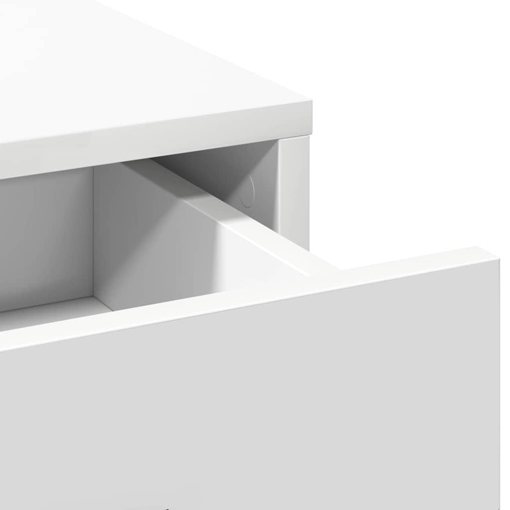 vidaXL Πλαϊνό γραφείο Λευκό 40 x 40.5 x 75 εκ Επεξεργασμένο ξύλο