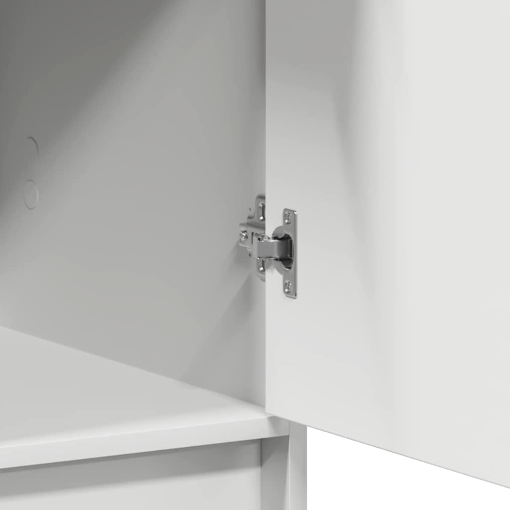 vidaXL Highboard Λευκό 40 x 40.5 x 135 εκ. Επεξεργασμένο ξύλο