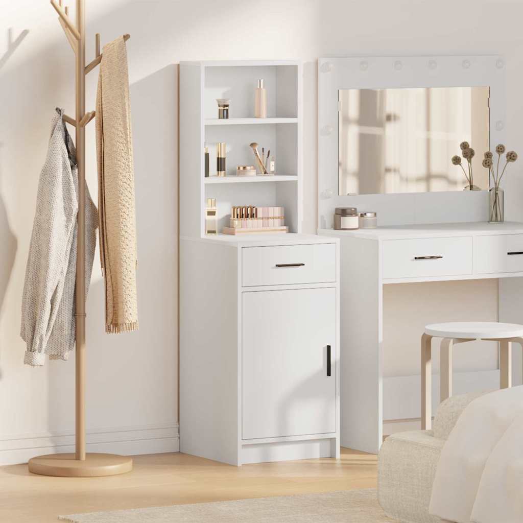 vidaXL Highboard Λευκό 40 x 40.5 x 135 εκ. Επεξεργασμένο ξύλο