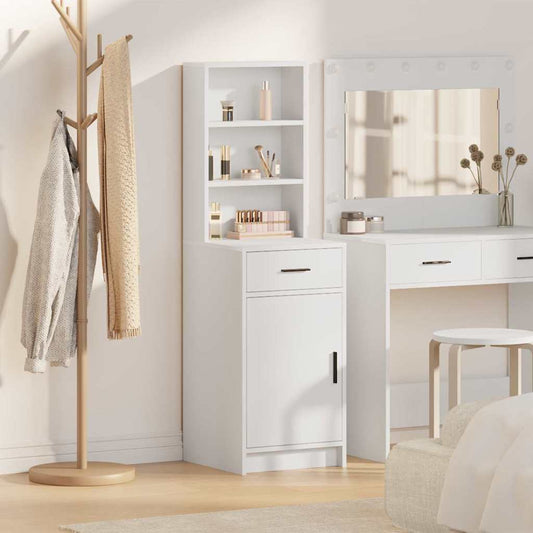 vidaXL Highboard Λευκό 40 x 40.5 x 135 εκ. Επεξεργασμένο ξύλο