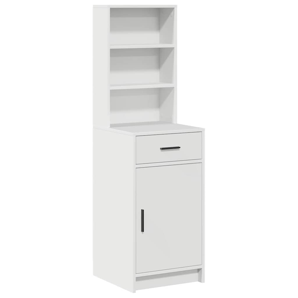 vidaXL Highboard Λευκό 40 x 40.5 x 135 εκ. Επεξεργασμένο ξύλο