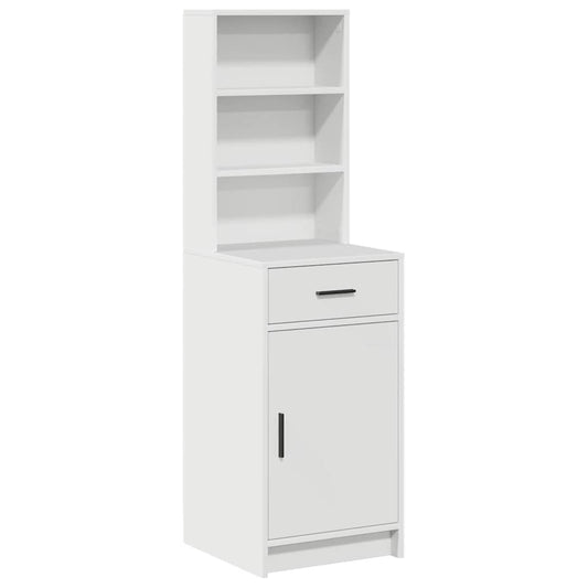 vidaXL Highboard Λευκό 40 x 40.5 x 135 εκ. Επεξεργασμένο ξύλο