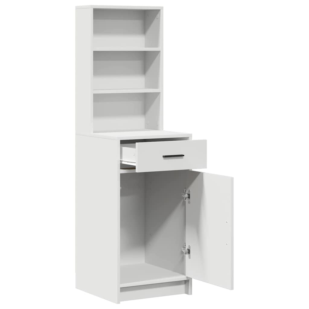 vidaXL Highboard Λευκό 40 x 40.5 x 135 εκ. Επεξεργασμένο ξύλο