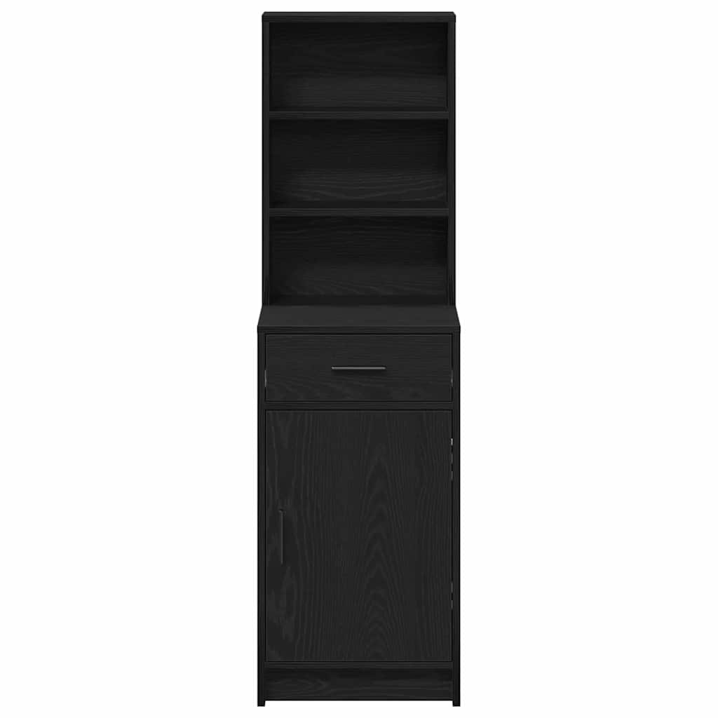 vidaXL Highboard Μαύρη δρυς 40 x 40.5 x 135 εκ. Επεξεργασμένο ξύλο