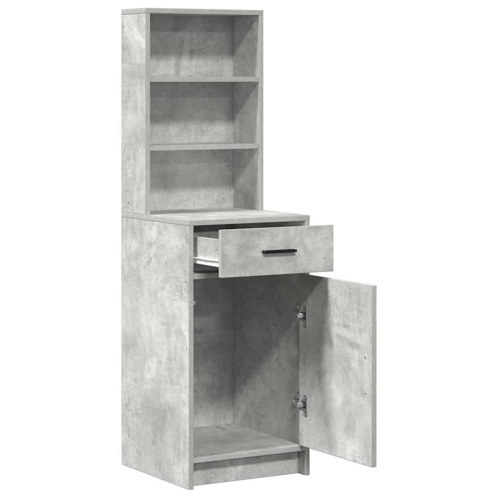 vidaXL Highboard Σκυρόδεμα Γκρι 40 x 40,5 x 135 εκ. Επεξεργασμένο ξύλο