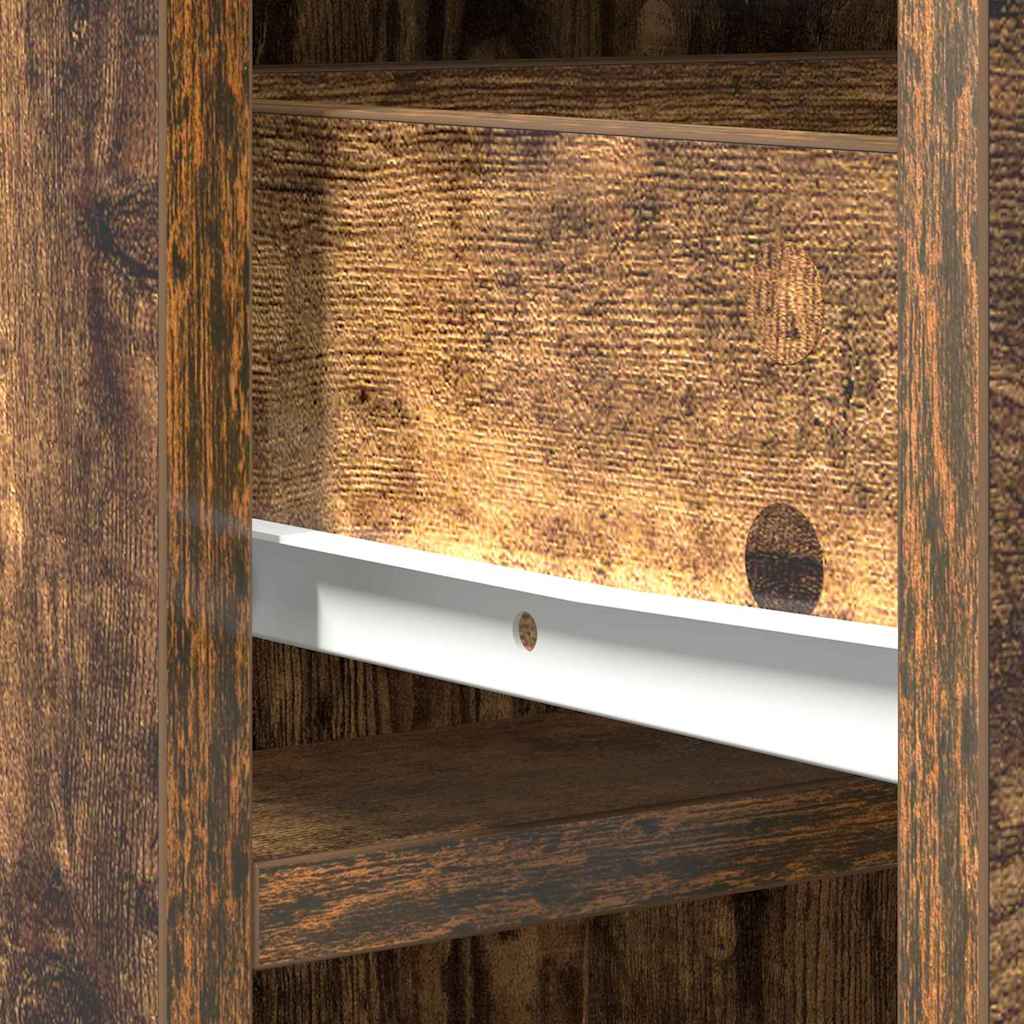 vidaXL Highboard Καπνιστό Δρύς 40 x 40,5 x 135 εκ. Επεξεργασμένο ξύλο