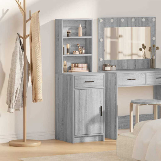 vidaXL Highboard Γκρίζο Σονομα 40 x 40,5 x 135 εκ. Επεξεργασμένο ξύλο