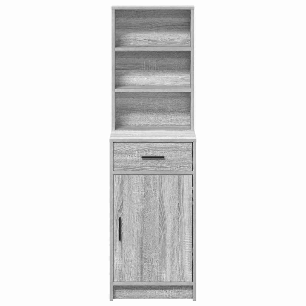 vidaXL Highboard Γκρίζο Σονομα 40 x 40,5 x 135 εκ. Επεξεργασμένο ξύλο