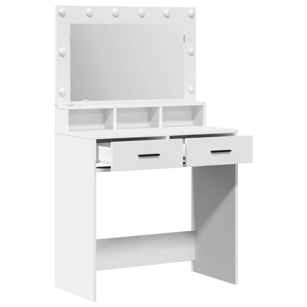 vidaXL Τραπέζι περιποίησης Λευκό 79 x 41 x 135 εκ. Επεξεργασμένο Ξύλο