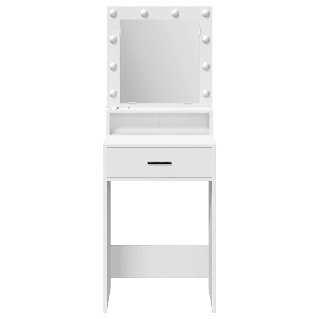 vidaXL Τραπέζι περιποίησης Λευκό 50 x 41 x 135 εκ Επεξεργασμένο Ξύλο
