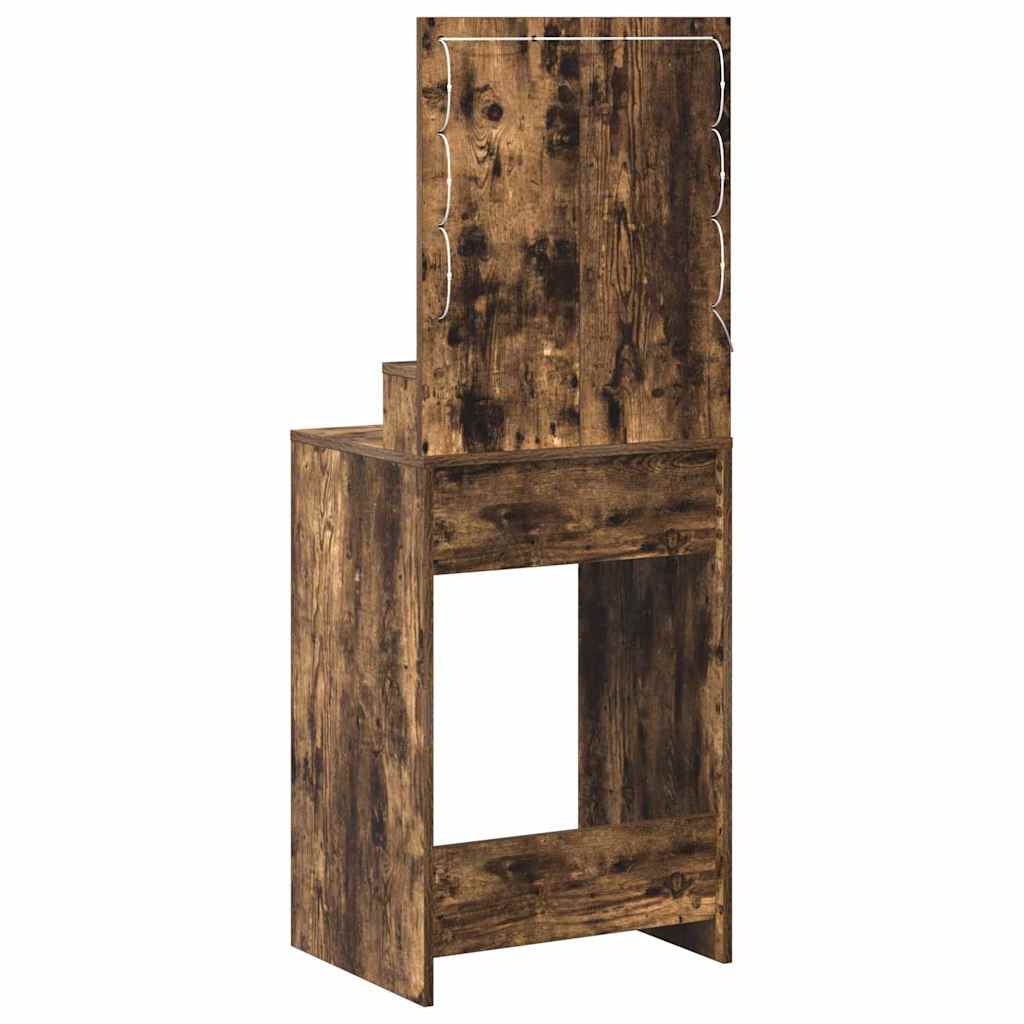 vidaXL Τραπέζι περιποίησης Καπνιστό Δρύς 50 x 41 x 135 εκ