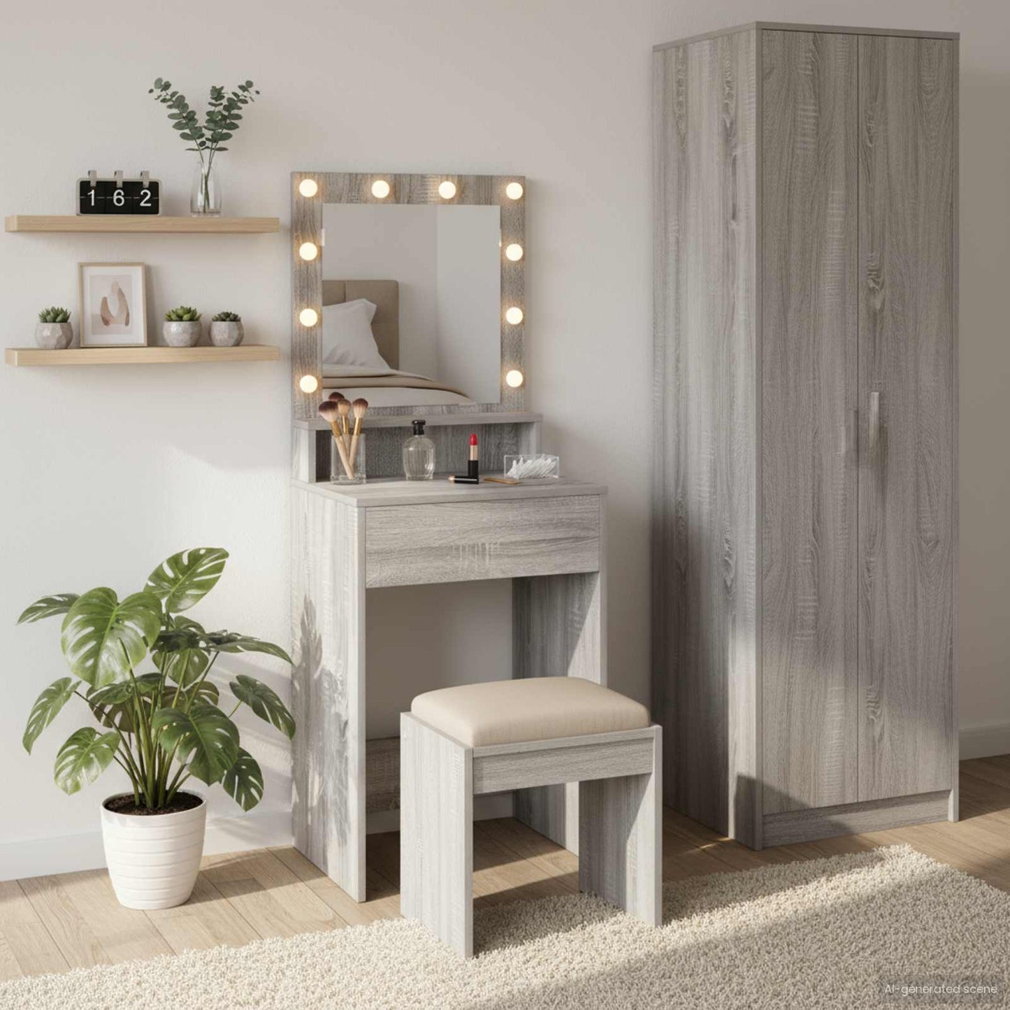 vidaXL Τραπέζι περιποίησης Γκρίζο Σονομα 50 x 41 x 135 εκ