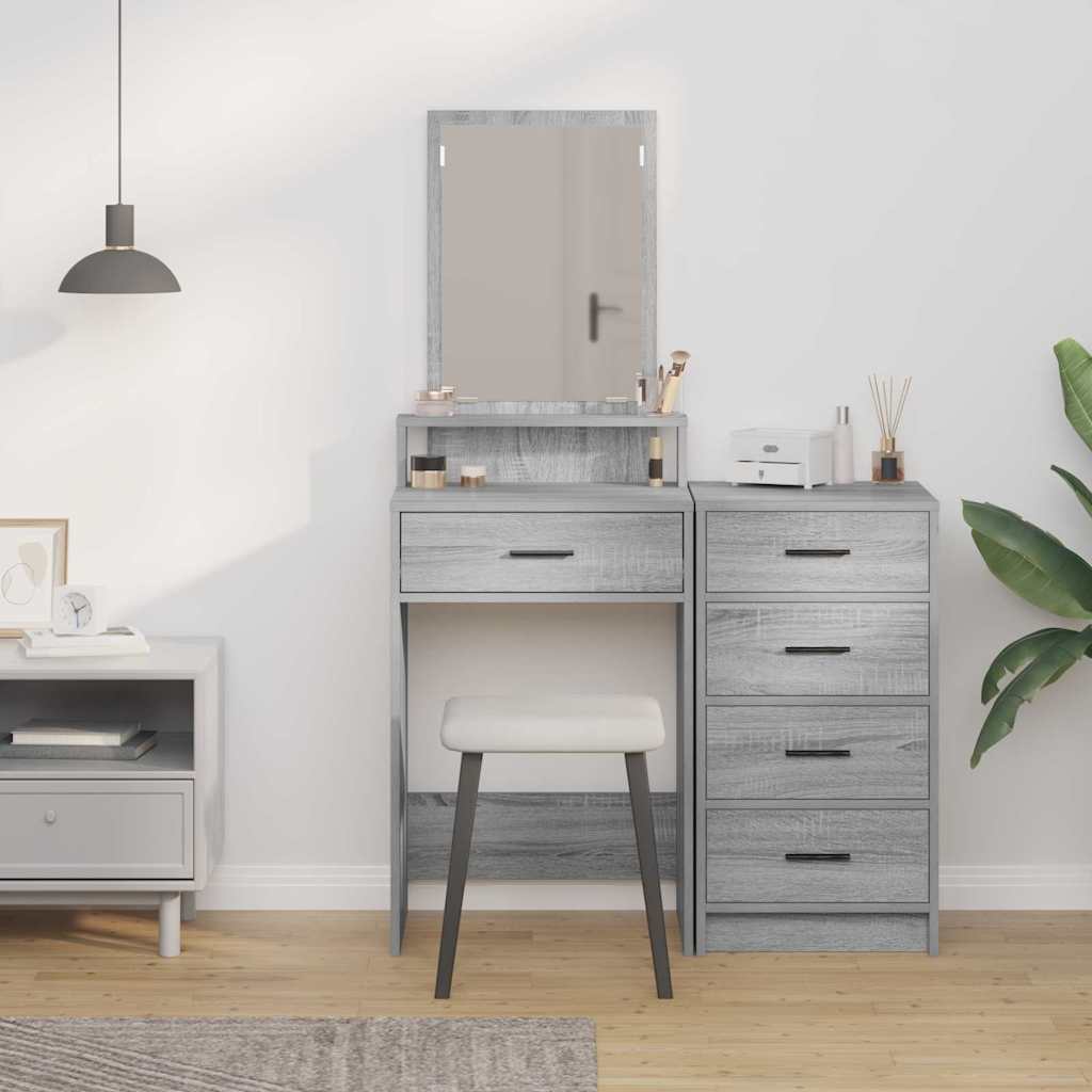 vidaXL Κομμό Υπνοδωματίου με συρτάρι Γκρι sonoma 50 x 41 x 140 εκ.