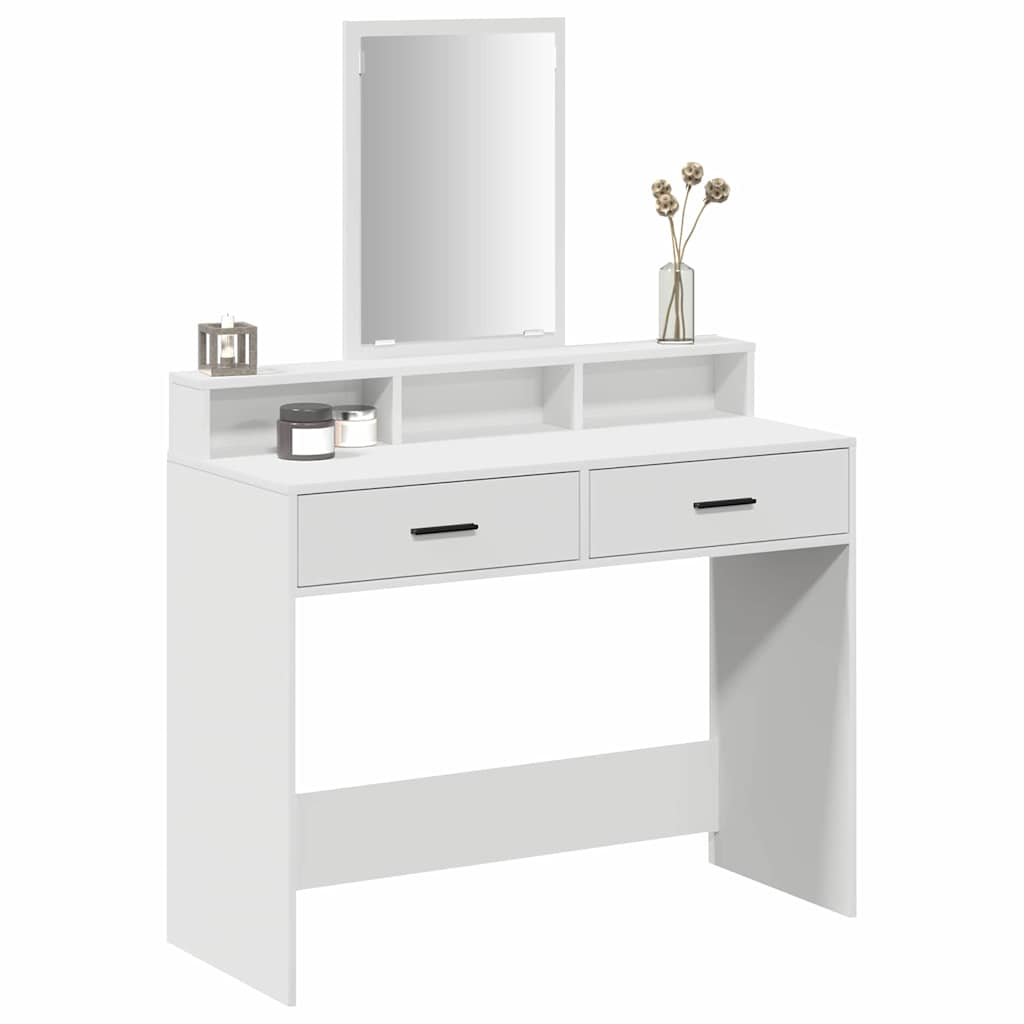 vidaXL Τραπέζι περιποίησης Λευκό 100 x 41 x 140 εκ. Επεξεργασμένο Ξύλο