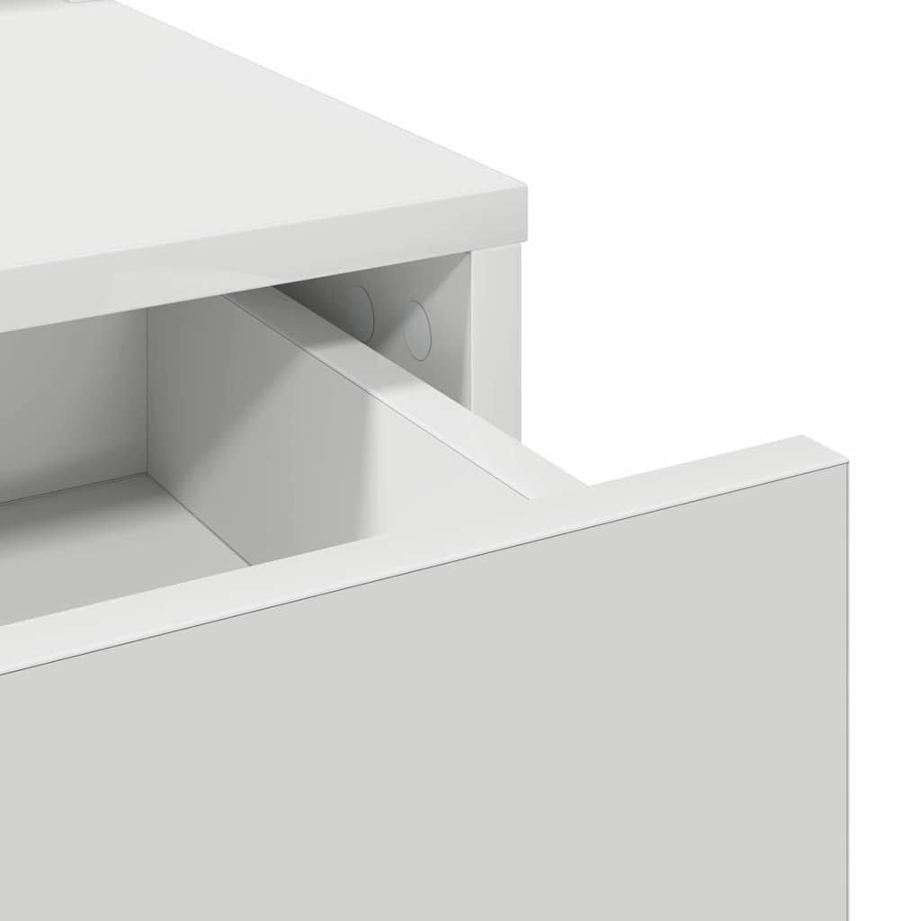 vidaXL Τραπέζι περιποίησης Λευκό 50 x 41 x 140 εκ. Επεξεργασμένο Ξύλο
