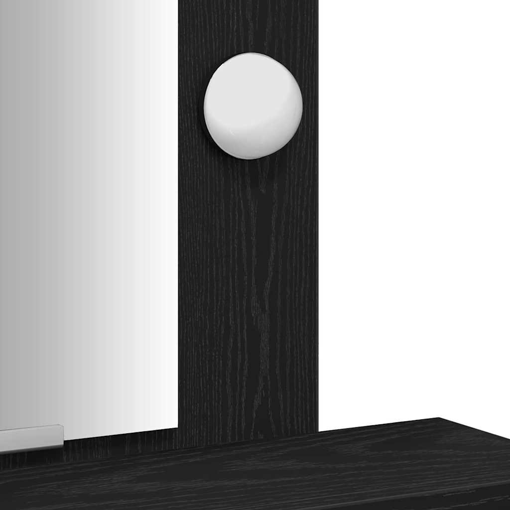 vidaXL Τραπέζι περιποίησης Μαύρο 50 x 41 x 140 εκ. Επεξεργασμένο Ξύλο