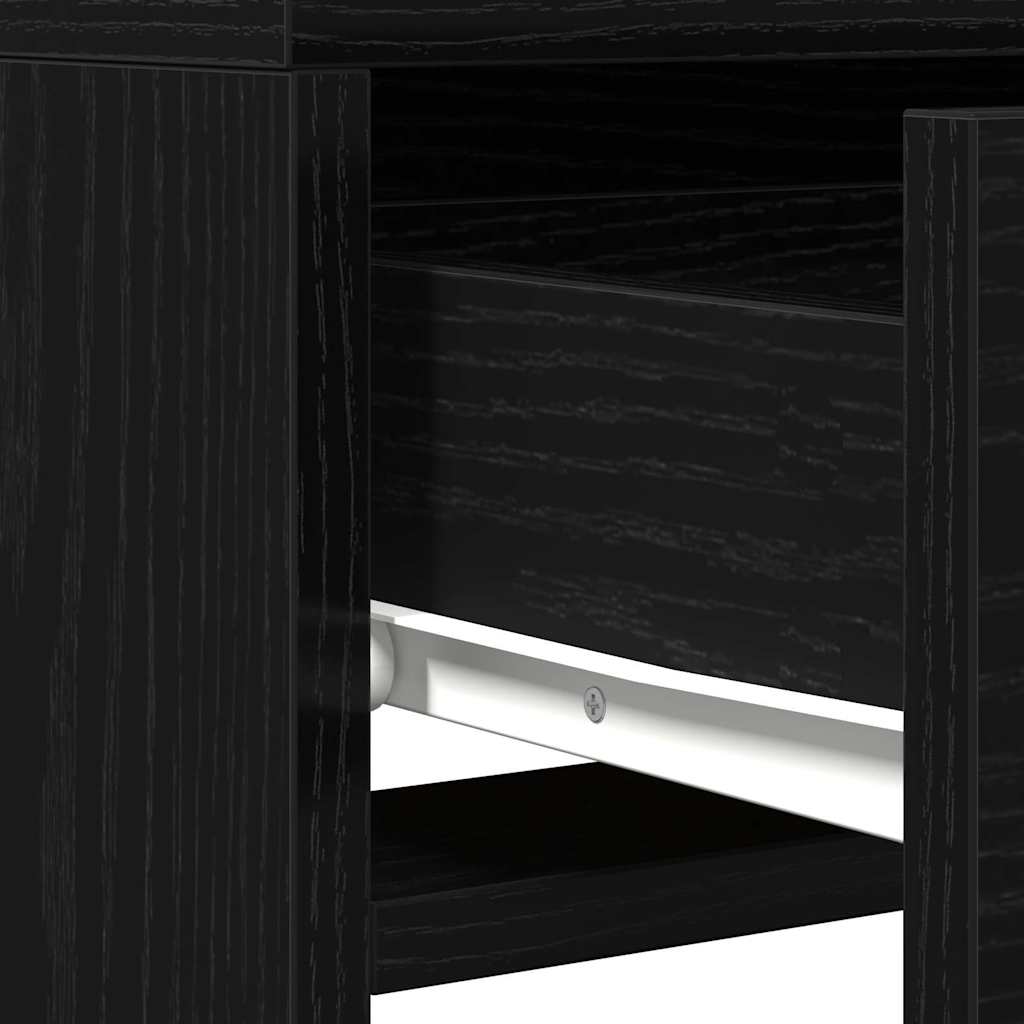 vidaXL Τραπέζι περιποίησης Μαύρο 50 x 41 x 140 εκ. Επεξεργασμένο Ξύλο