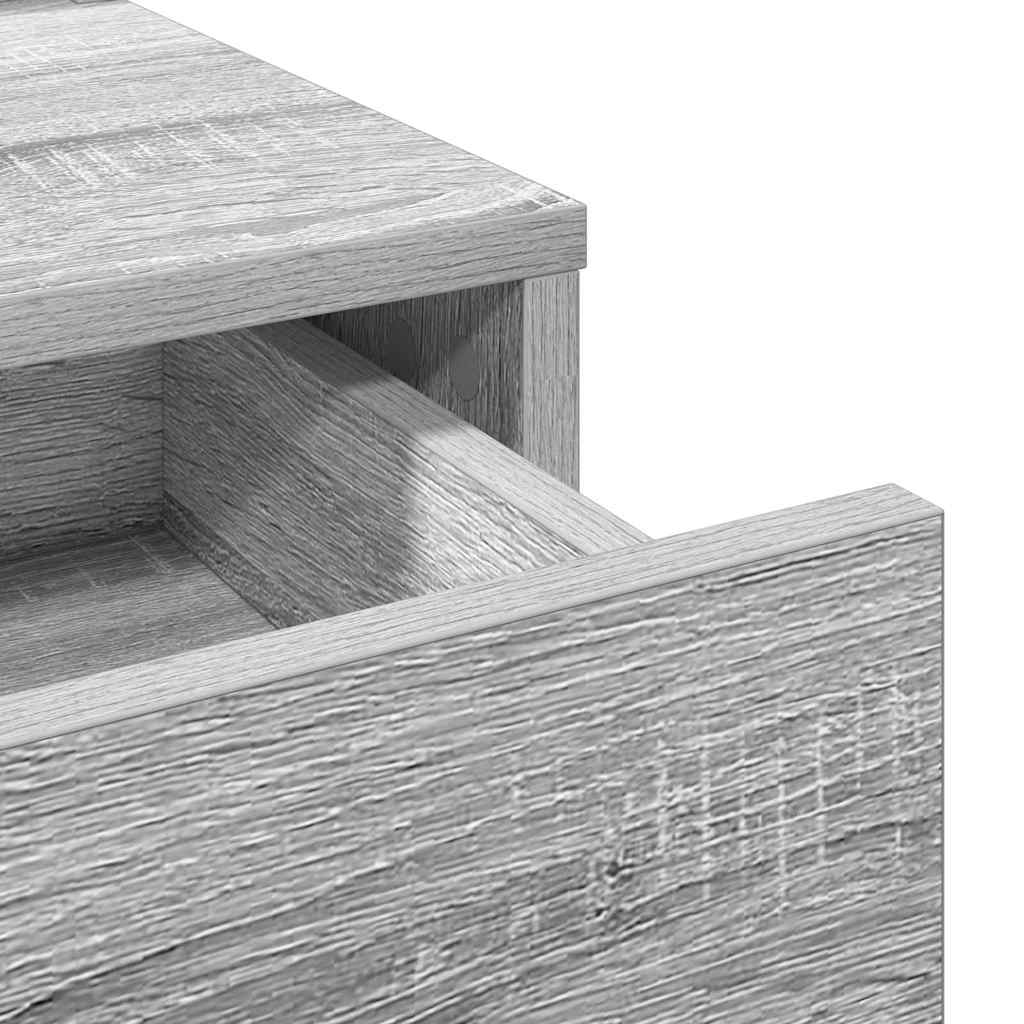 vidaXL Τραπέζι περιποίησης Γκρι 50 x 41 x 140 εκ. Επεξεργασμένο Ξύλο