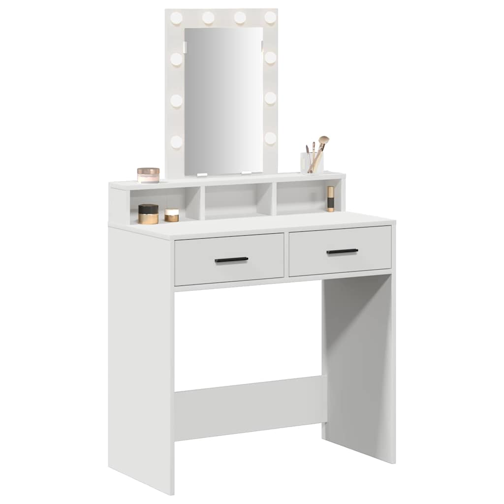 vidaXL Τραπέζι περιποίησης Λευκό 79 x 41 x 140 εκ. Επεξεργασμένο Ξύλο