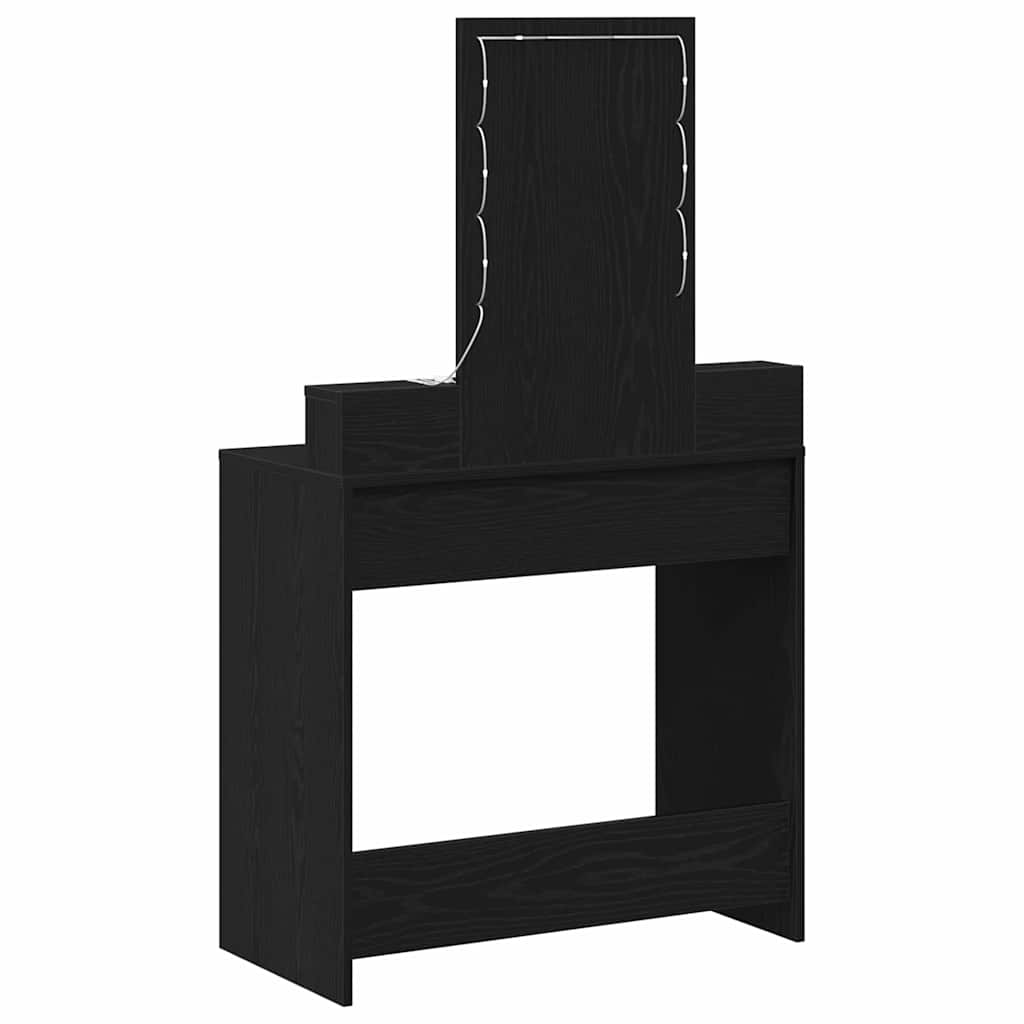 vidaXL Τραπέζι περιποίησης Μαύρο 79 x 41 x 140 εκ. Επεξεργασμένο Ξύλο