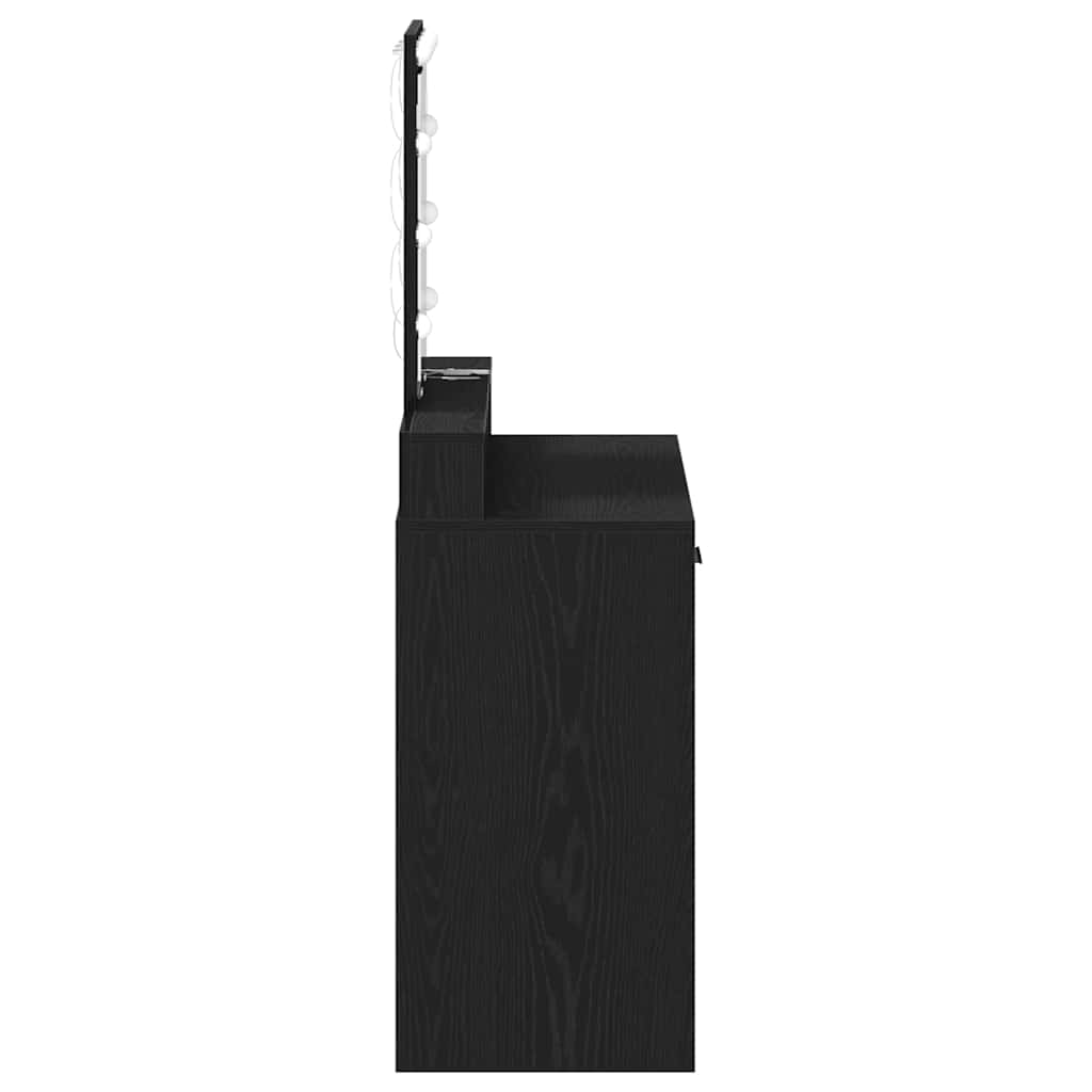 vidaXL Τραπέζι περιποίησης Μαύρο 79 x 41 x 140 εκ. Επεξεργασμένο Ξύλο