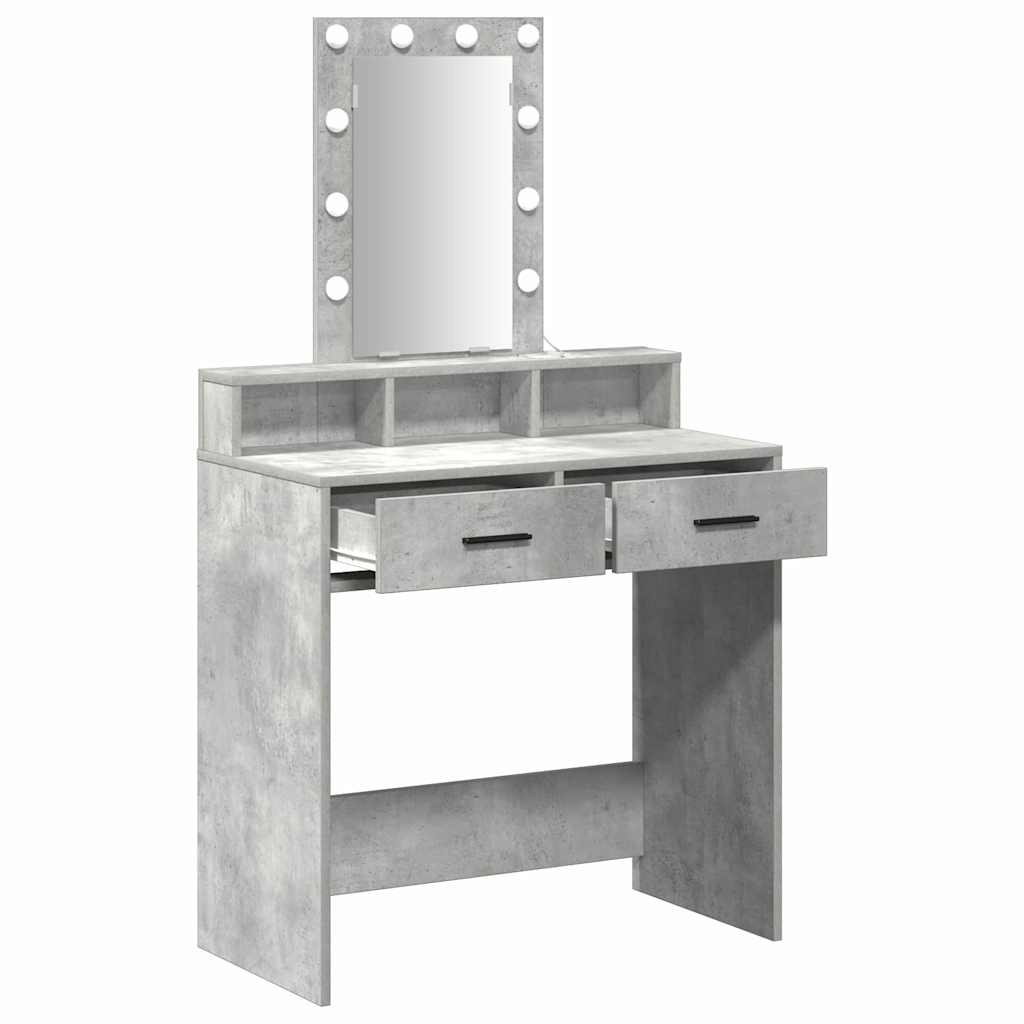 vidaXL Τραπέζι περιποίησης Γκρι 79 x 41 x 140 εκ. Επεξεργασμένο Ξύλο