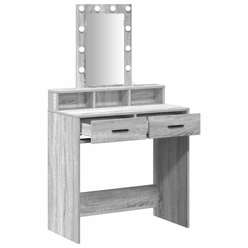 vidaXL Τραπέζι περιποίησης Γκρι 79 x 41 x 140 εκ. Επεξεργασμένο Ξύλο