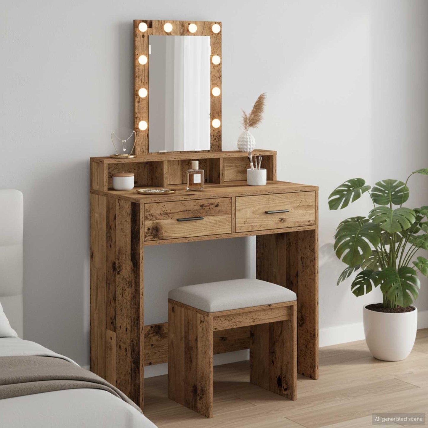 vidaXL Τραπέζι περιποίησης Καφέ 79 x 41 x 140 εκ. Επεξεργασμένο Ξύλο