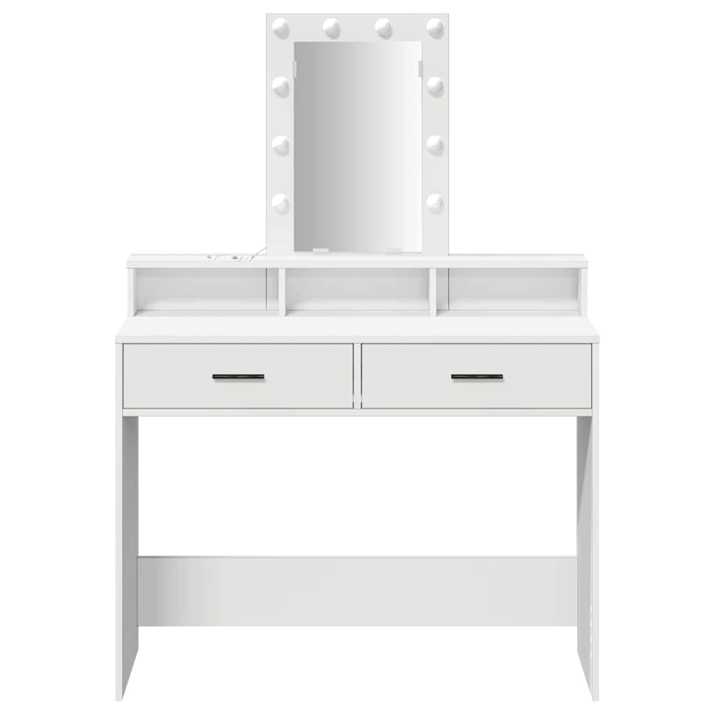 vidaXL Τραπέζι περιποίησης Λευκό 100 x 41 x 140 εκ. Επεξεργασμένο Ξύλο
