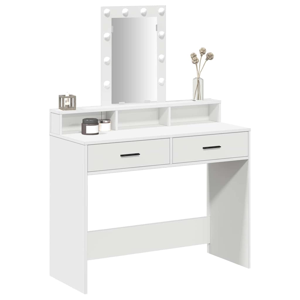 vidaXL Τραπέζι περιποίησης Λευκό 100 x 41 x 140 εκ. Επεξεργασμένο Ξύλο