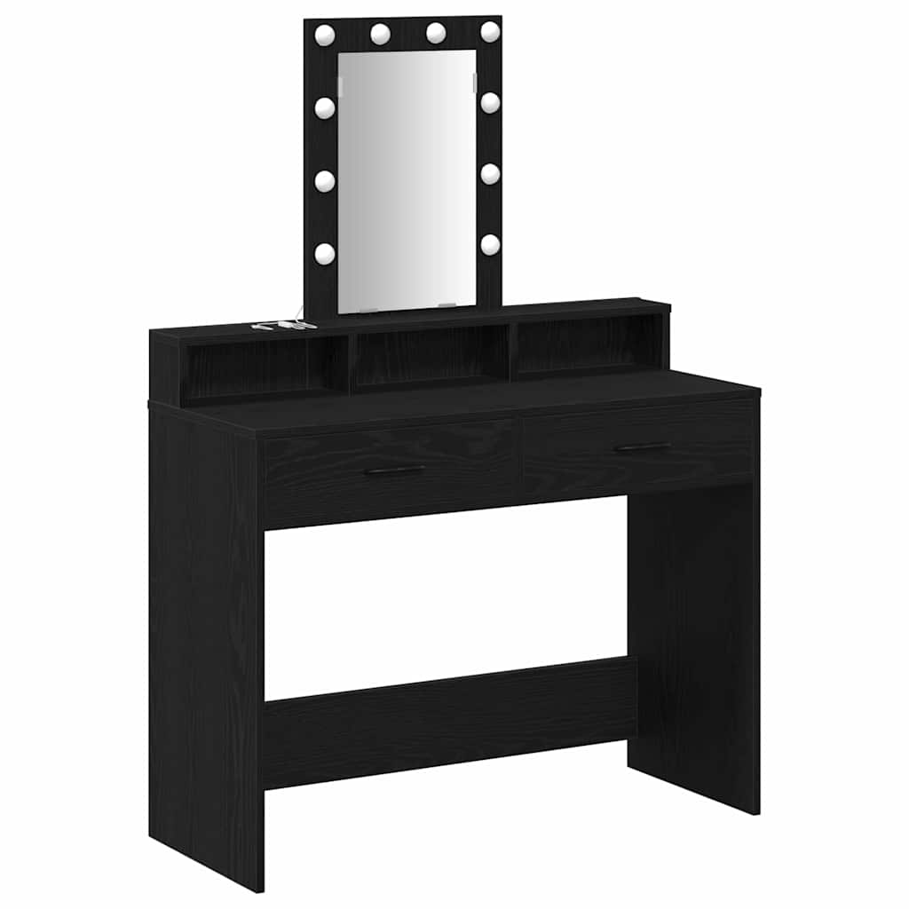 vidaXL Τραπέζι περιποίησης Μαύρο 100 x 41 x 140 εκ. Επεξεργασμένο Ξύλο
