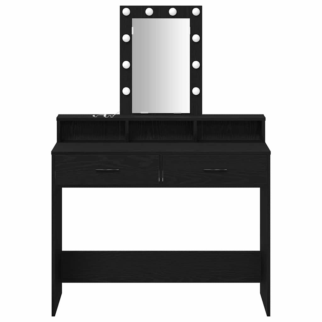 vidaXL Τραπέζι περιποίησης Μαύρο 100 x 41 x 140 εκ. Επεξεργασμένο Ξύλο