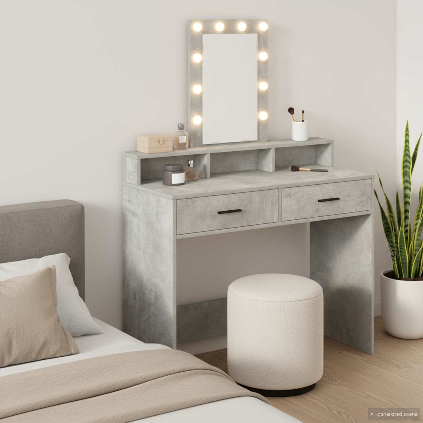 vidaXL Τραπέζι περιποίησης Γκρι 100 x 41 x 140 εκ. Επεξεργασμένο Ξύλο