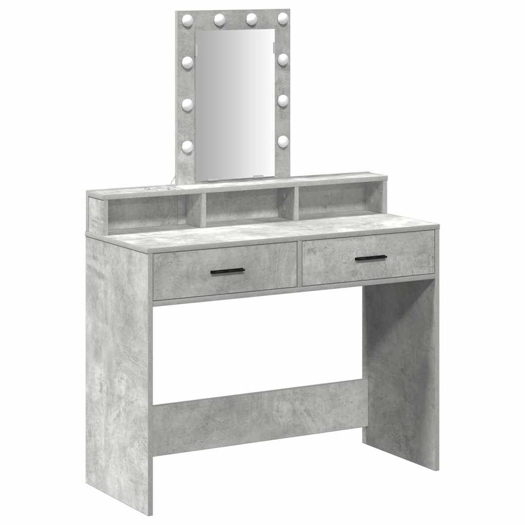 vidaXL Τραπέζι περιποίησης Γκρι 100 x 41 x 140 εκ. Επεξεργασμένο Ξύλο
