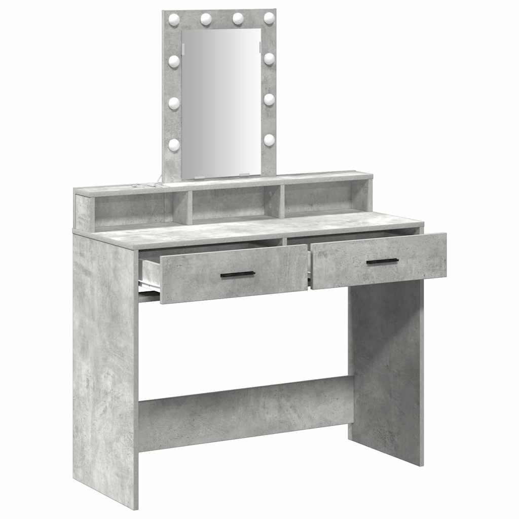 vidaXL Τραπέζι περιποίησης Γκρι 100 x 41 x 140 εκ. Επεξεργασμένο Ξύλο