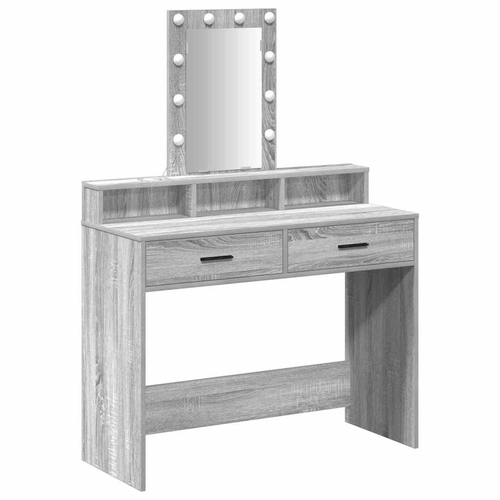 vidaXL Τραπέζι περιποίησης Γκρι 100 x 41 x 140 εκ. Επεξεργασμένο Ξύλο