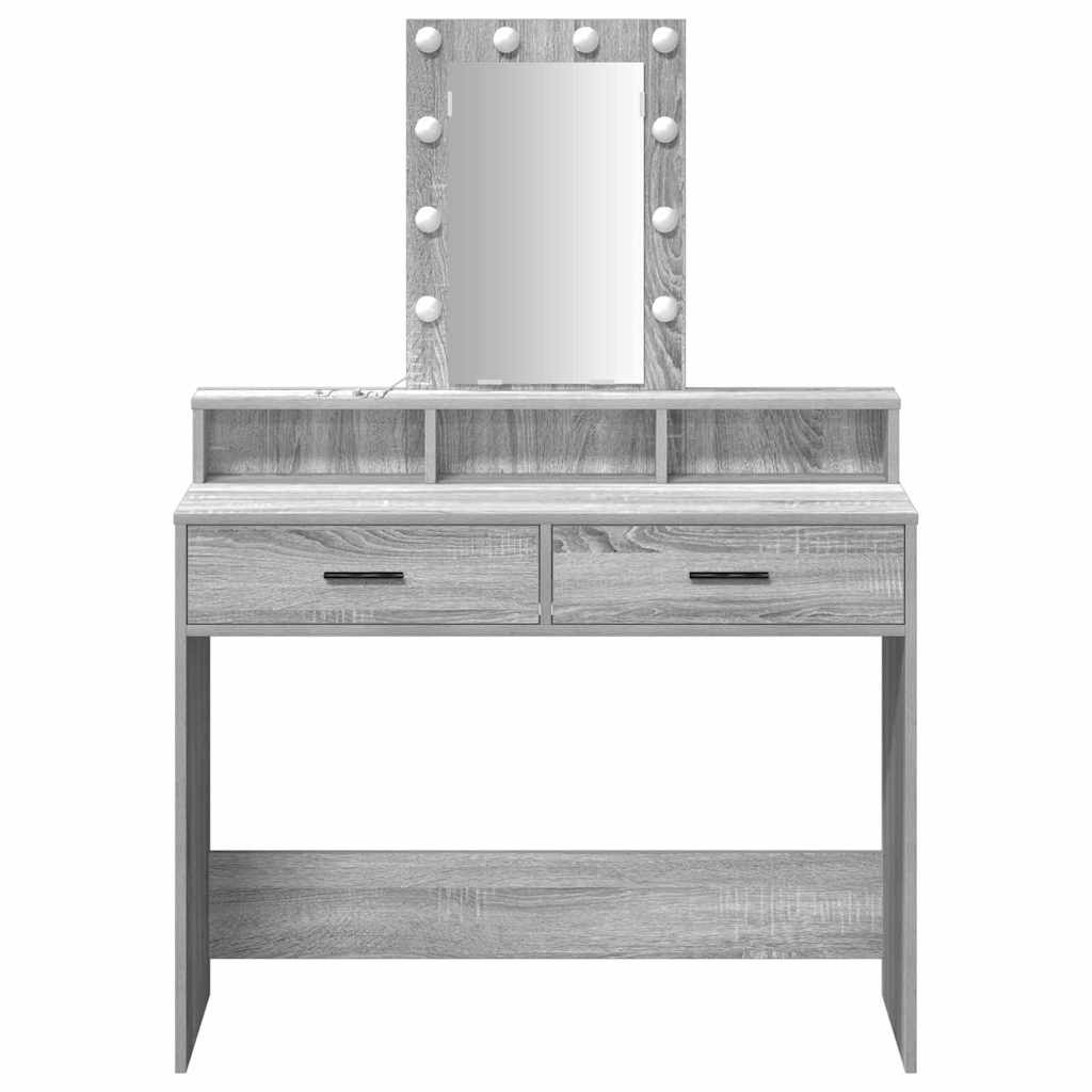 vidaXL Τραπέζι περιποίησης Γκρι 100 x 41 x 140 εκ. Επεξεργασμένο Ξύλο