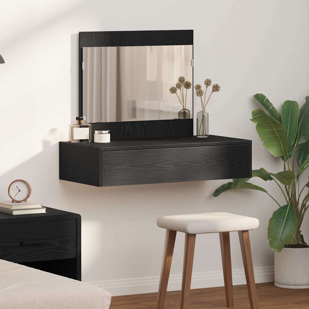 vidaXL Τραπέζι περιποίησης Μαύρο 83 x 40 x 70 εκ Επεξεργασμένο Ξύλο