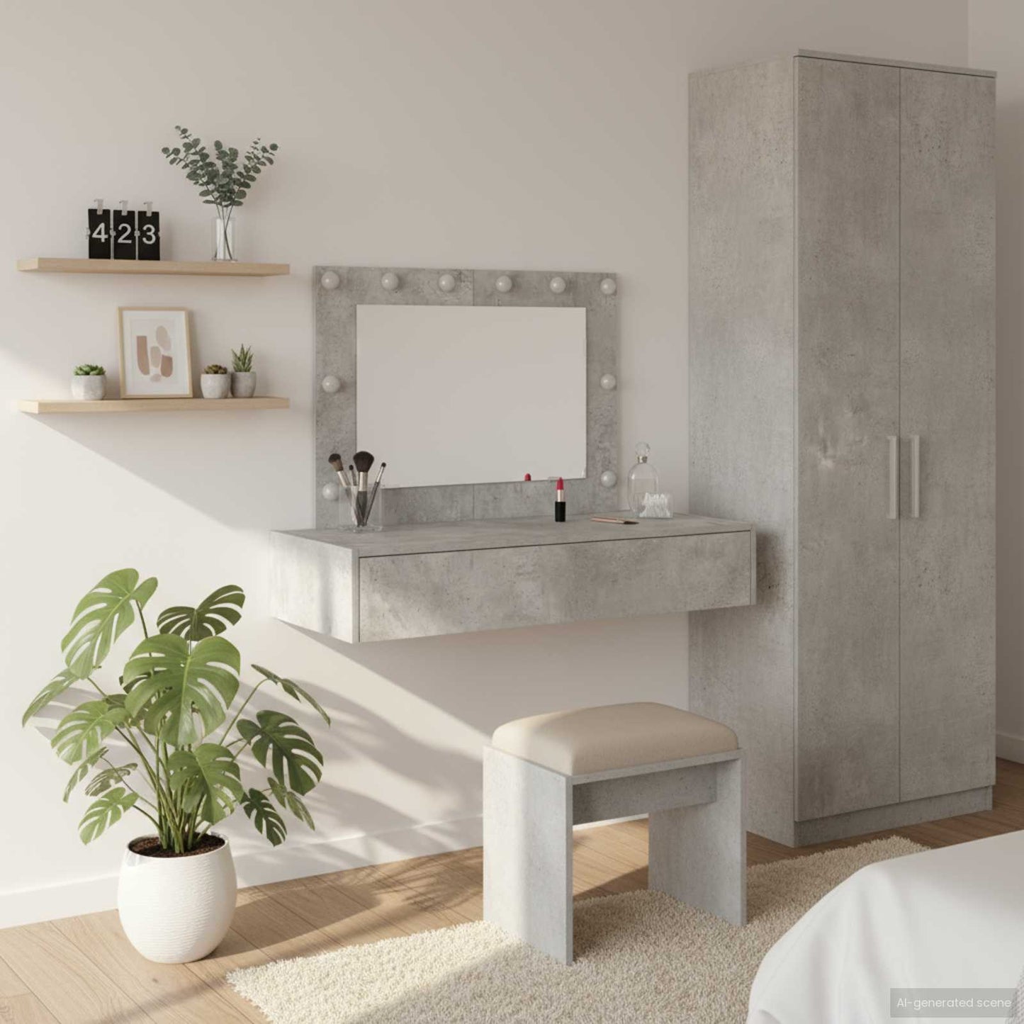 vidaXL Τραπέζι περιποίησης Γκρι 100 x 40 x 70 εκ. Επεξεργασμένο Ξύλο