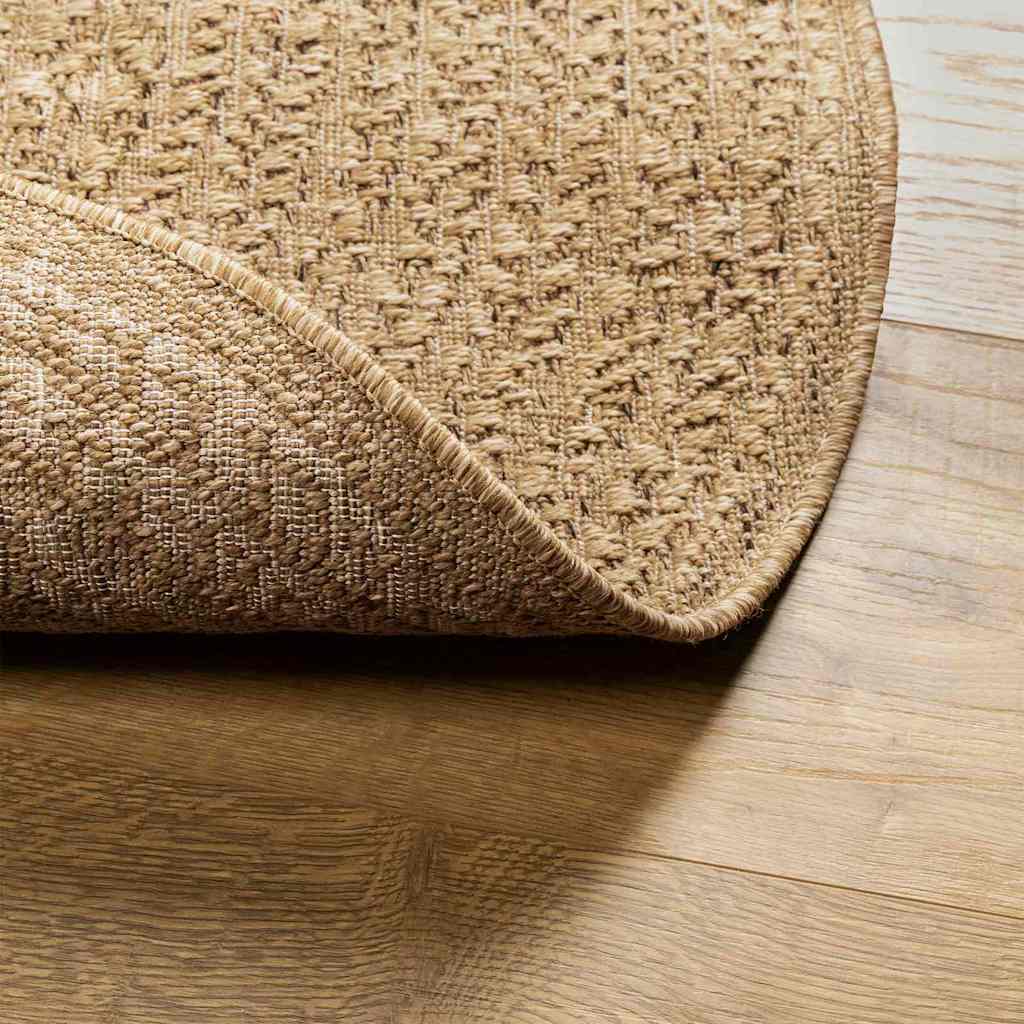 vidaXL Χαλί ZIZUR Καφέ PP